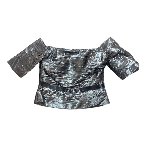 Alexander by Daymor Couture Mother of the Bride 2 Piece Mermaid Dress Sz 12 Gray - Picture 3 of 13